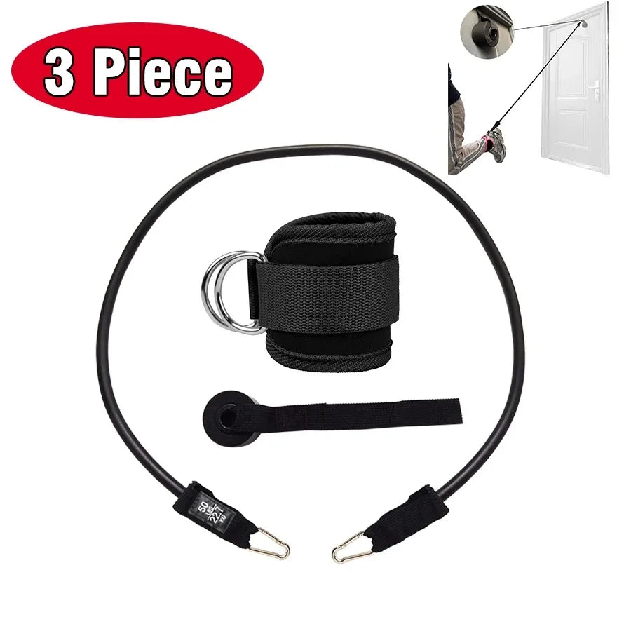 Ankle Straps Pull Rope Set Resistance Bands Gym Fitness Equipment Ankle Cuffs Leg Expander Strength Yoga Elastic Exercise Band