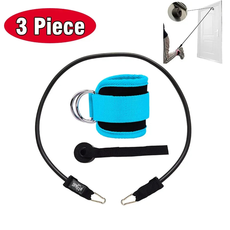 Ankle Straps Pull Rope Set Resistance Bands Gym Fitness Equipment Ankle Cuffs Leg Expander Strength Yoga Elastic Exercise Band