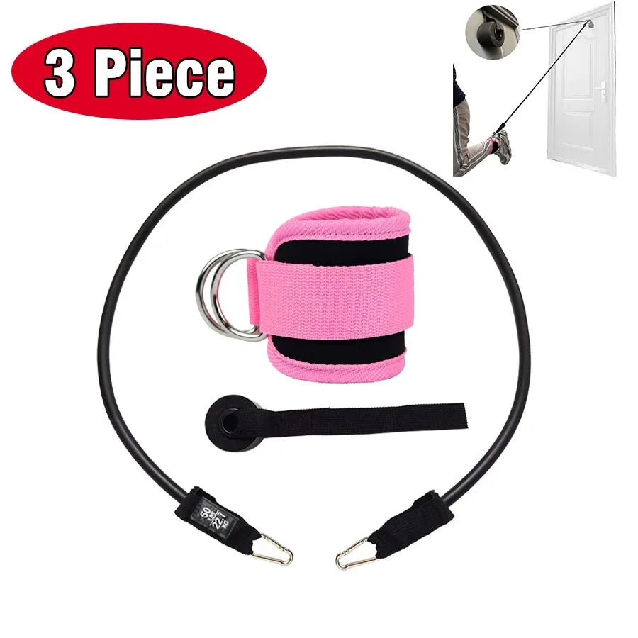 Ankle Straps Pull Rope Set Resistance Bands Gym Fitness Equipment Ankle Cuffs Leg Expander Strength Yoga Elastic Exercise Band