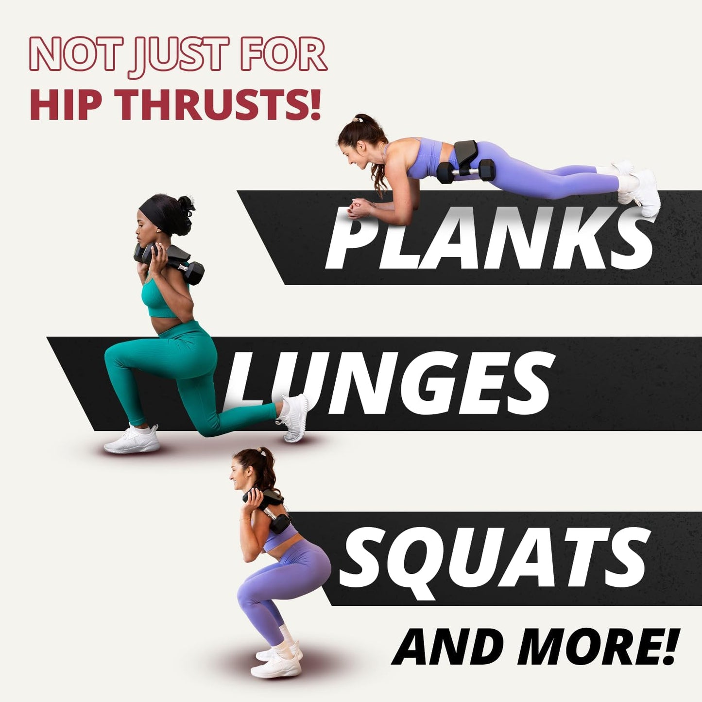 OG Belt - Exercise Hip Thrust Belt β for Dumbbells, Kettlebells, and Plates β Slip-Resistant Padding for Hip Protection β Perfect for Gym, Home, and On-The-Go Workouts