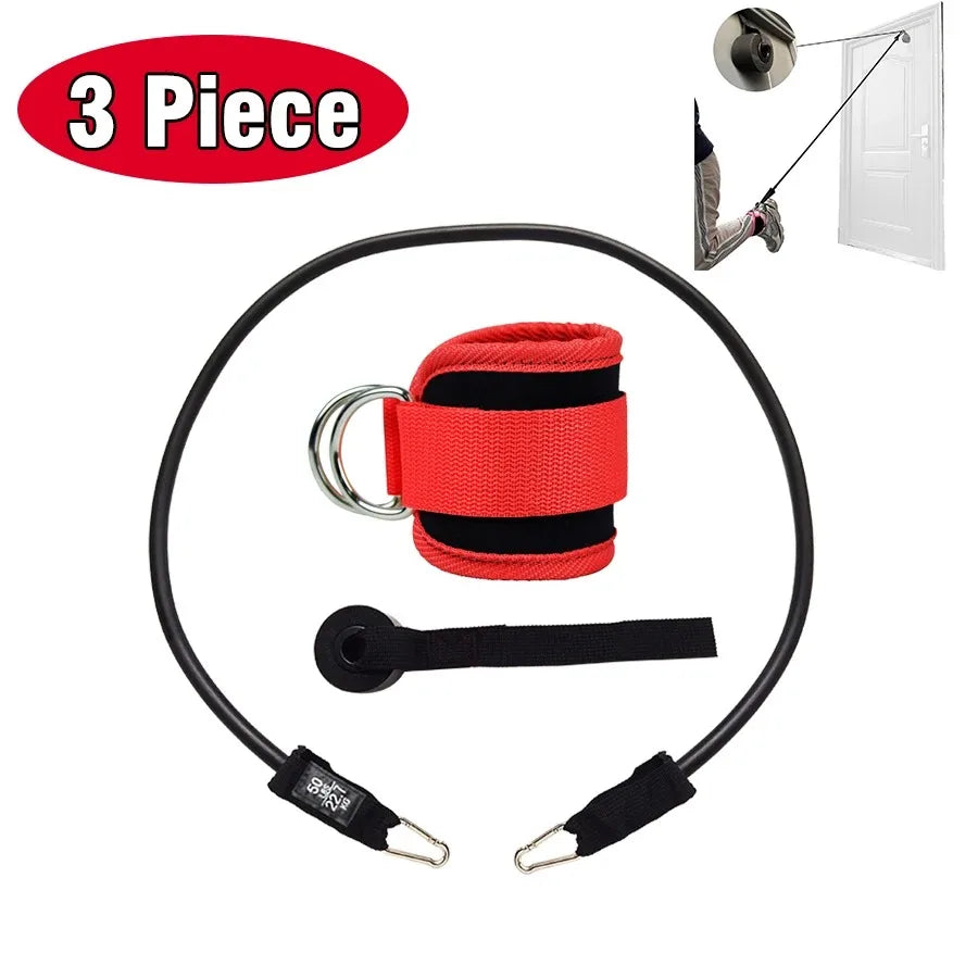 Ankle Straps Pull Rope Set Resistance Bands Gym Fitness Equipment Ankle Cuffs Leg Expander Strength Yoga Elastic Exercise Band