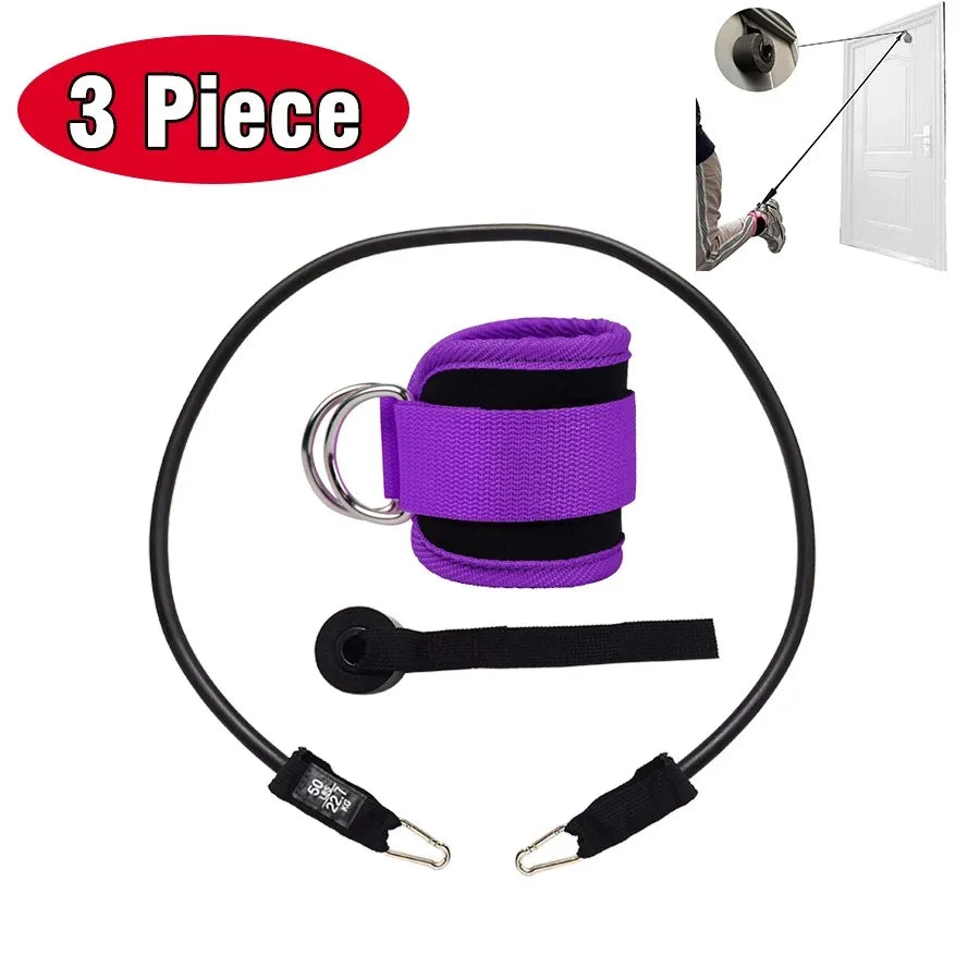 Ankle Straps Pull Rope Set Resistance Bands Gym Fitness Equipment Ankle Cuffs Leg Expander Strength Yoga Elastic Exercise Band