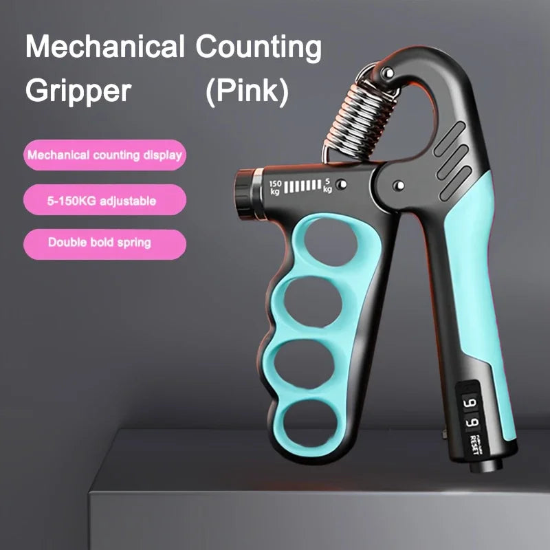 11-330 Lbs Hand Grip Strength Booster Resistance Finger Enhancer Trainer Adjustable Exercise Strengthening Finger Pinch Expander