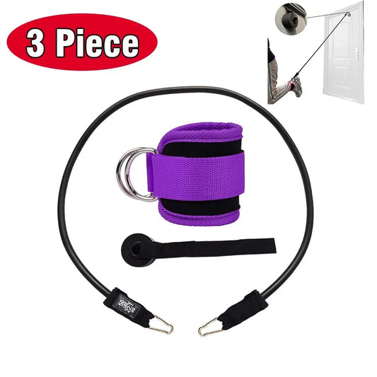 Ankle Straps Pull Rope Set Resistance Bands Gym Fitness Equipment Ankle Cuffs Leg Expander Strength Yoga Elastic Exercise Band